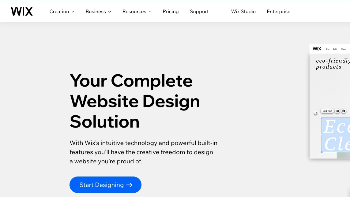 Wix website